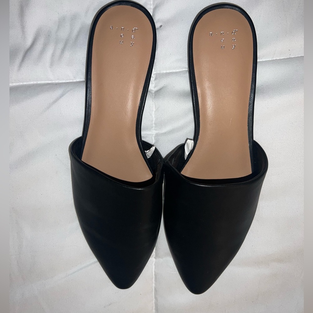 Target black mules size 9